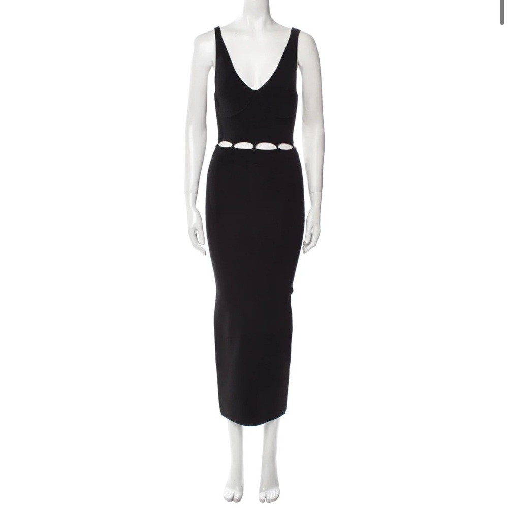 Nanushka Black Cutout Midi Dress